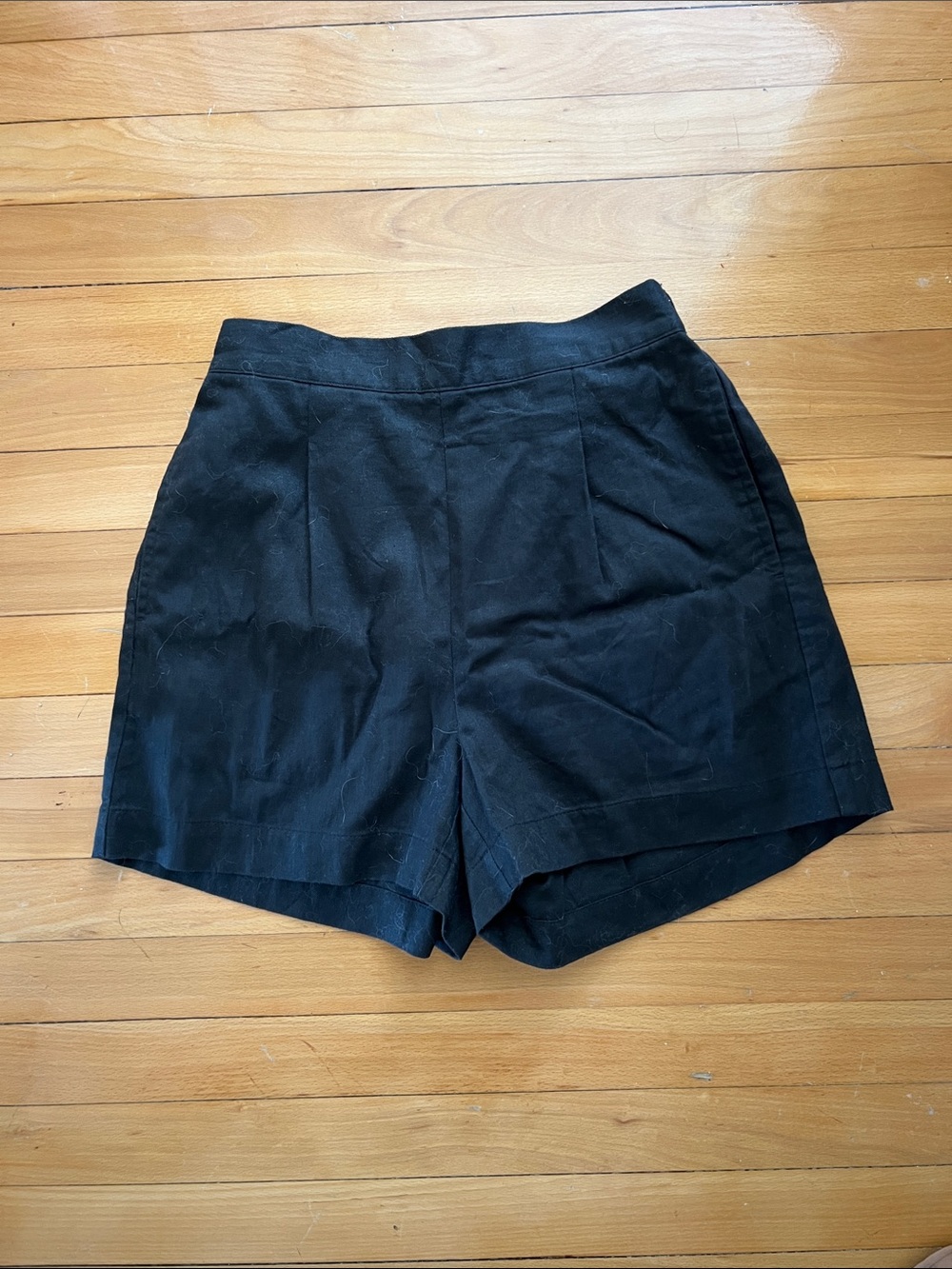 NWT Madewell Flat Front High-Rise Black Women’s Shorts, size XS.